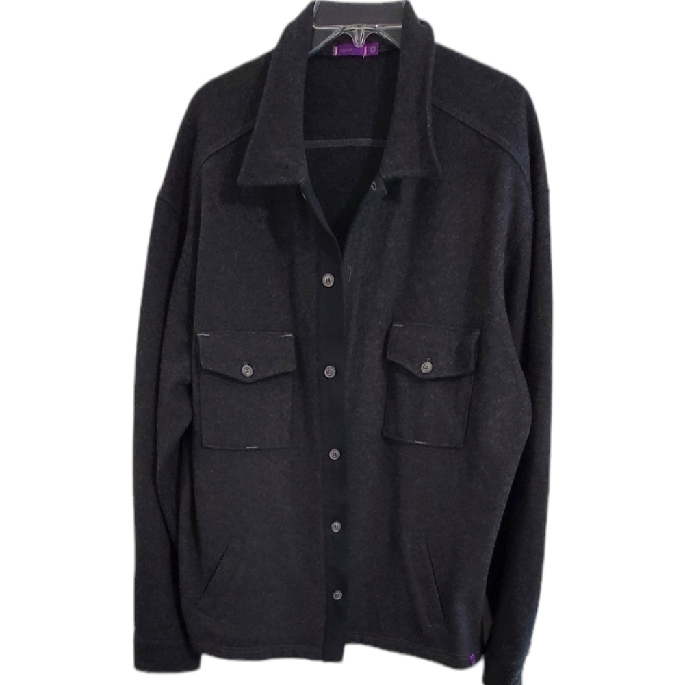 Agave Gold Full Cut‎ Luxury Button Front Wool Blend Shacket Shirt Jacket Men XL
